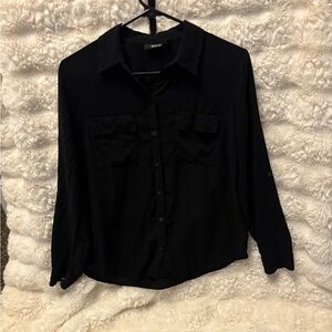 a.n.a Black Button Down Shirt for Women